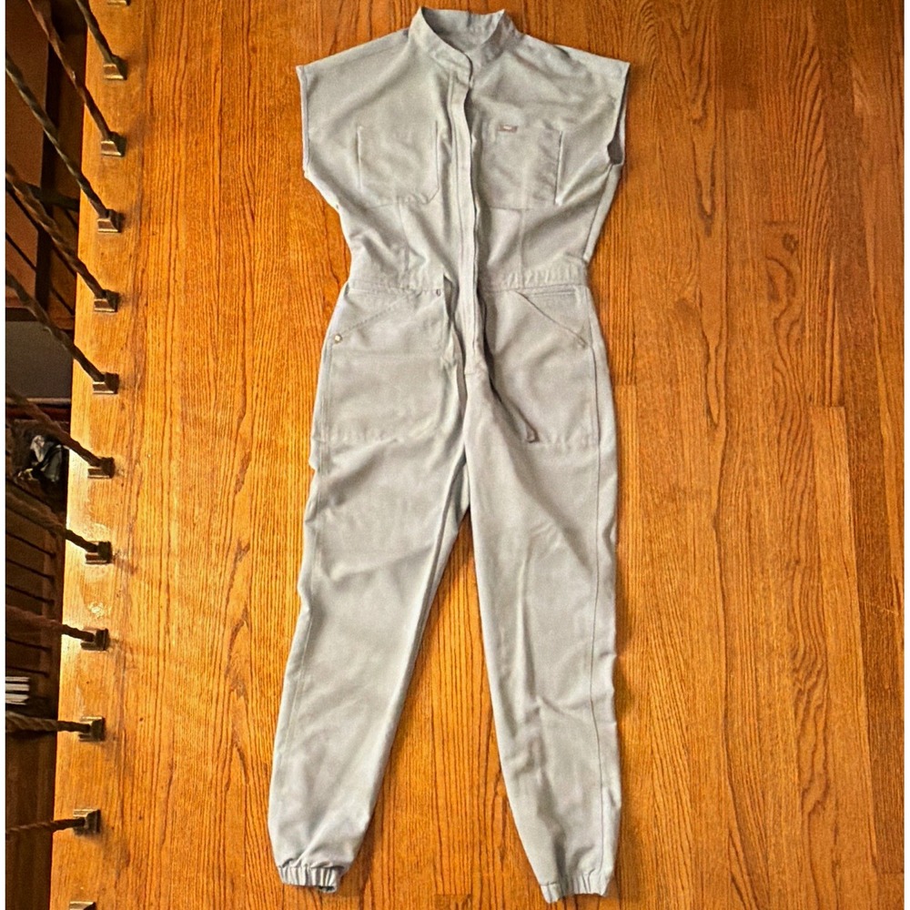 FIGS Women's Gray/Blue Technical Collection Scrub Jumpsuit Size M Polyester